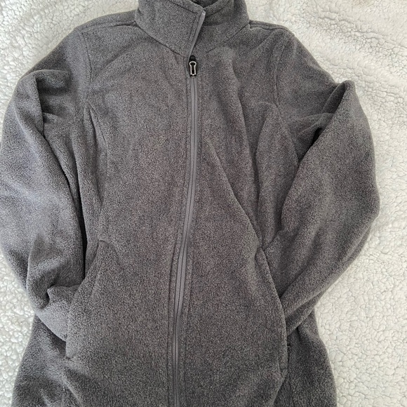Medium grey fleece zip up. - Picture 1 of 2